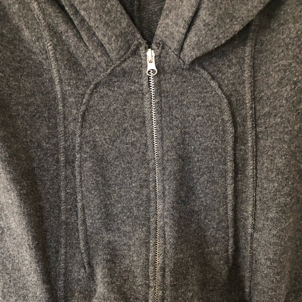 Wool double front zipper sweater